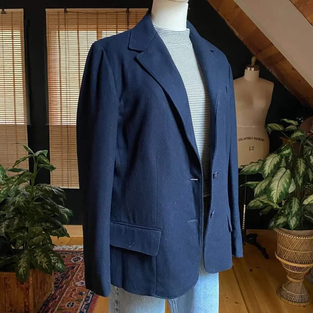 Vintage blazer slim navy blue